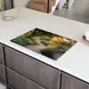 Pad - Bloemen - Park Inductie beschermer vinyl 3mm klein -sfeer8