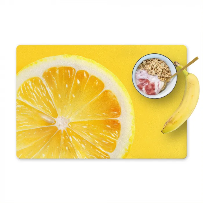 Citroen - Geel - Zonnig Placemat vinyl groot -zzzproduct_Kitchenyeah-website
