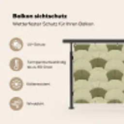 Bladeren - Structuur - Groen Balkonbeschermer Duitsland klein 596 -specs