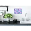 Schelpen - Paars - Blauw - Patroon Muursticker klein -keuken