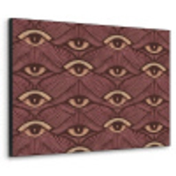 Mystiek - Ogen - Bruin Textielframe zwart klein 947 -3d