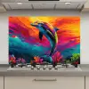 Dolfijn - Kleurrijk - Oceaan - Koraal keuken achterwand spatscherm klein -3d_website