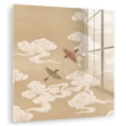 Vogels - Vliegen - Beige plexiglas 5mm klein -zzzproduct_nieuw