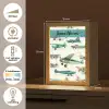Vliegtuig - Blauw - Kinderen - Jongen - Oranje Light Box met kabel (Kinderlampje) klein -USP_NL