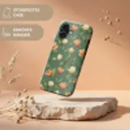Tulpen - Botanisch - Groen Toughcase MagSafe Apple iPhone 17 klein 1017 -USP_RandenV_DE