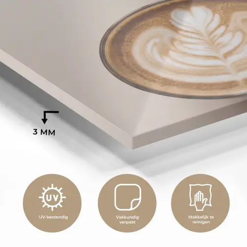 Koffie - Obessive Coffee Disorder - Beige plexiglas 5mm klein -sfeer2