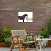 Paard - Modern - Balans Tuinposter op houten frame 2 cm dik klein -sfeer3