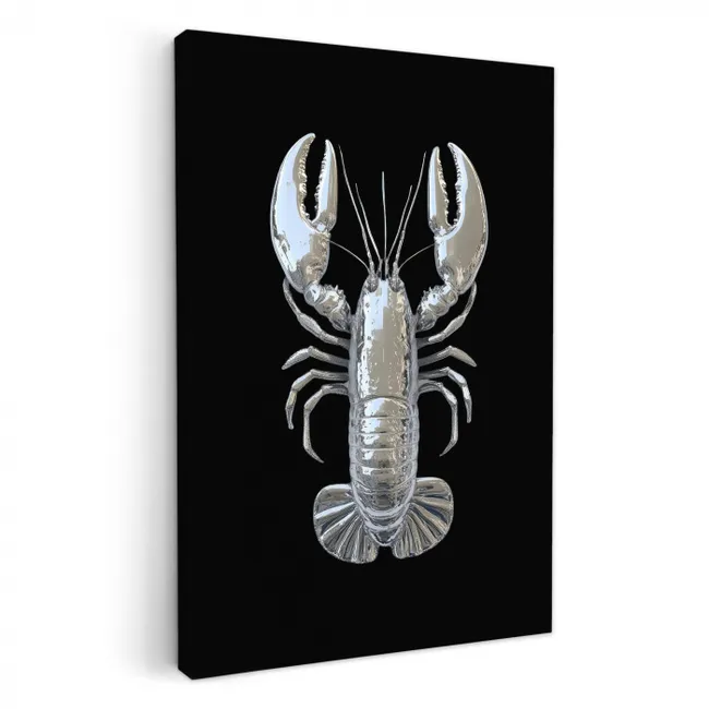 Kreeft - Zilver - Metallic - Luxe KitchenYeah - Keuken - Canvas klein -3d