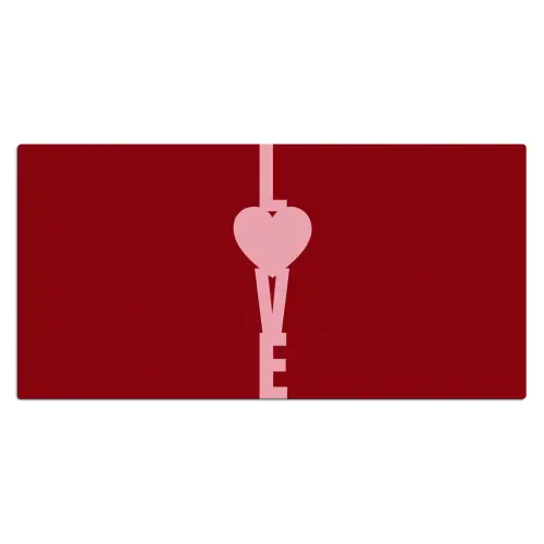 Love - Hart - Rood Muismat XXL klein -3d_leeg