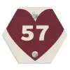 Rood hart - Traditioneel Naambord Hexagon klein -3d