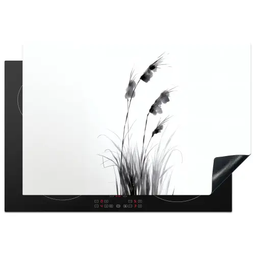 Minimalistisch - Stelen - Wit Inductie beschermer vinyl 3mm klein -3d