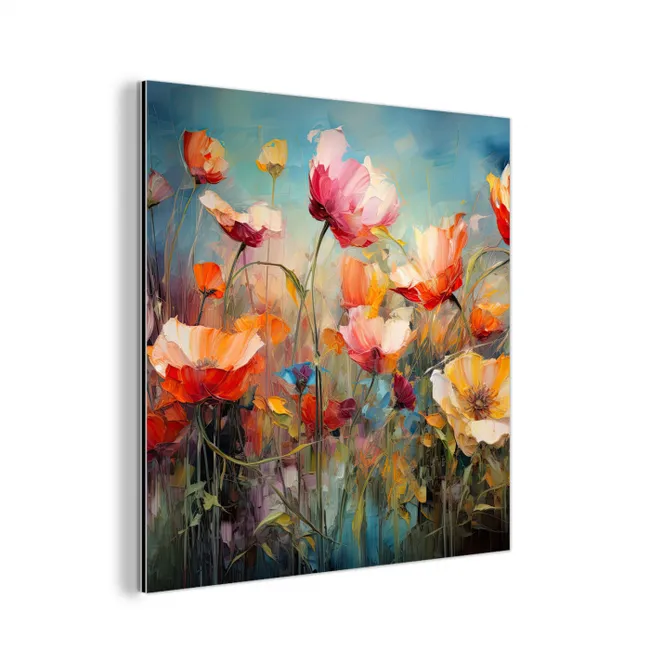 Aluminium schilderij - Bloemen - Watercolor - Kunst - Botanisch - Natuur