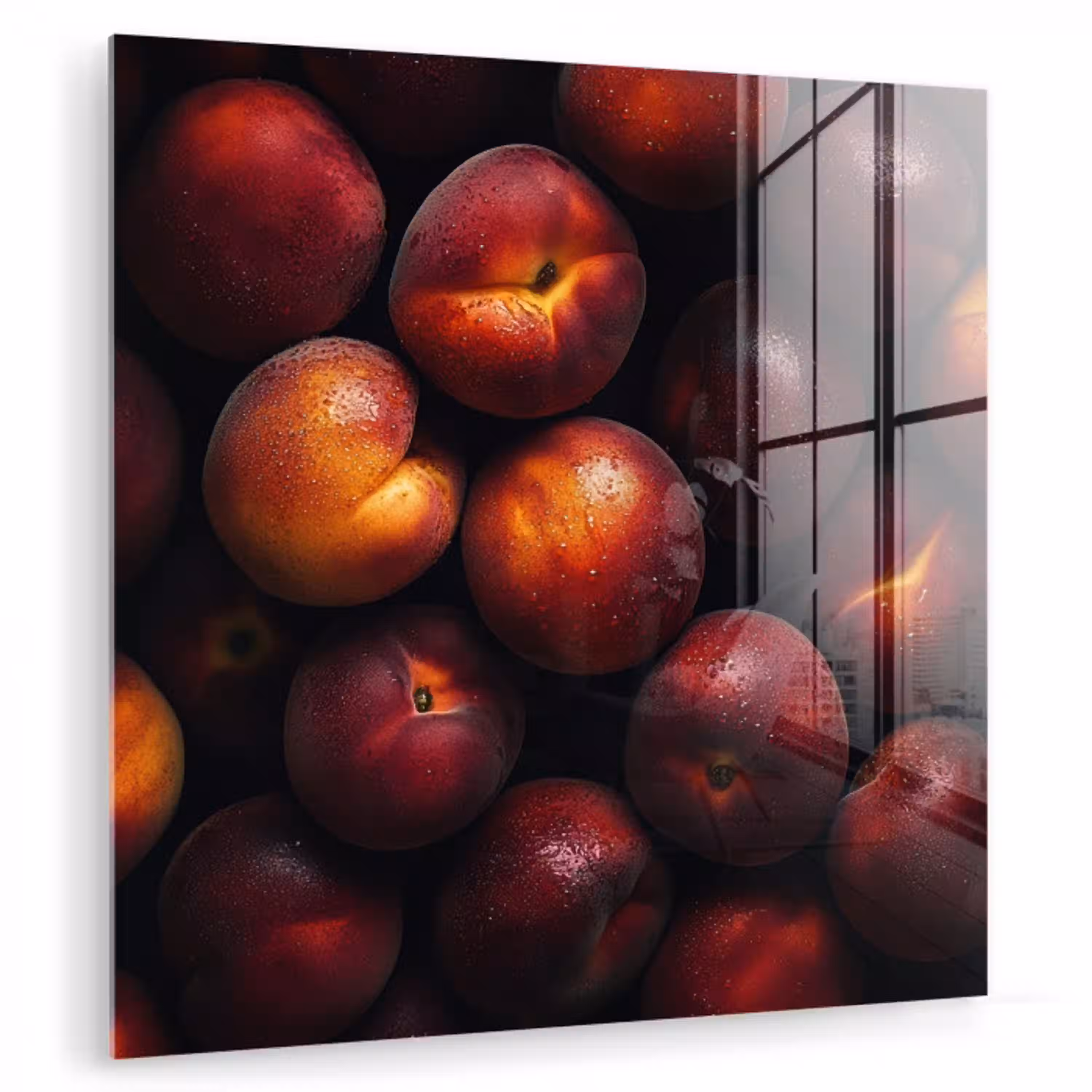 Fruit - Close up - Nectarines plexiglas 5mm klein -zzzproduct_nieuw