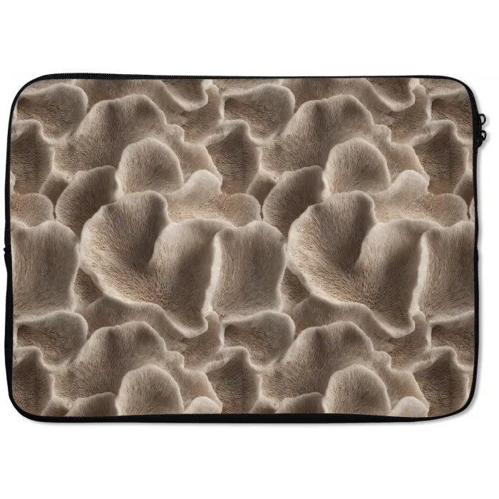 Waaiervorm - Beige - Vezel textuur laptophoes neopreen klein 279 -zkaufland3dotto