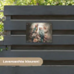 Papegaaien - Vogels - Natuur - Bloemen tuinposter los doek klein -sfeer3