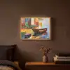 Abstract - Kunst - Boot - Kleuren Light Box met batterij (Wandlamp) middel -sfeer4