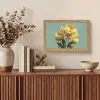 Bloemen - Geel - Bladeren - Structuur Light Box met kabel (Tafellamp) klein -sfeer2