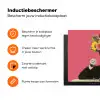 Meisje - Kopje - Bloemen - Roze Inductie beschermer vinyl 3mm klein -zzzzzzz-td-ups
