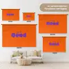See the good - Paars - Oranje - Smiley Wandkleed katoen klein -tsfeer8_DE