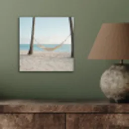 Hangmat - Strand - Wit aluminium wit klein -sfeer2