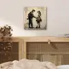 Soldaat - Meisje - Bruin - Graffiti aluminium wit klein -sfeer3
