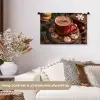 Chocolademelk - Mok - Winter - Kerst - Gezelligheid Wandkleed katoen klein -sfeer1