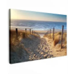 Strand - Zee - Nederland - Duinen - Zon canvas 2cm klein -z3d