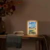 Landschap - Strobalen - Bergen - Wolken Light Box met kabel (Tafellamp) klein -sfeer4