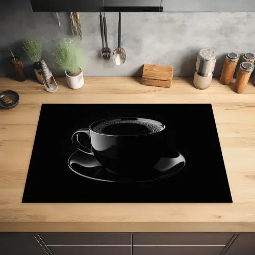 Zwart - Koffie - Kopje Inductie beschermer vinyl 3mm klein -sfeer5