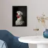 Kok - Rood - Kip fotolijst zwart zonder passe partout klein -sfeer4