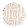 Decoratief - Labyrint - Beige Wandcirkel aluminium klein -3d