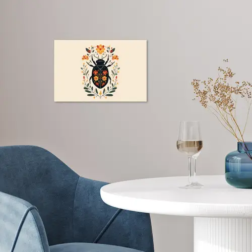 Bloemen - Oranje - Planten - Sierlijk poster papier klein -sfeer3