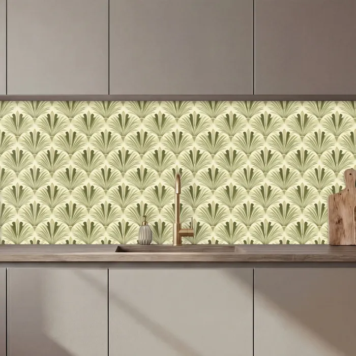 Klassiek - Waaier - Groen keuken achterwand 2 middel 871 zz_3dshopping