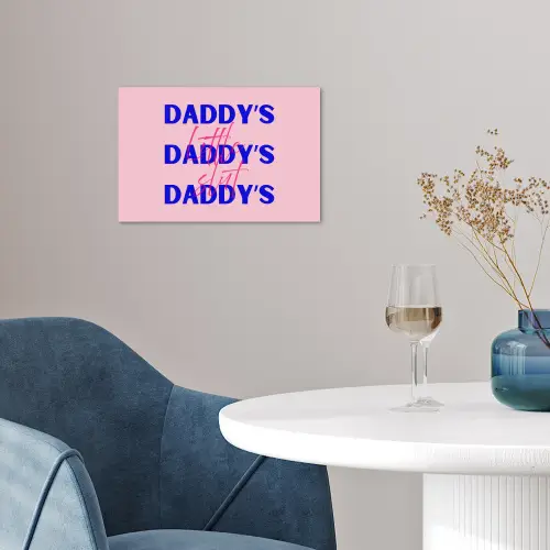 Daddy's - Blauw - Blokletters poster papier klein -sfeer3
