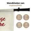 Don't lose your fire - Rood - Wit - Minimalistisch Wandkleed katoen klein -sfeer2