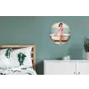 Badkamer - Vrouw - Roze Wandcirkel aluminium klein -slaapkamer