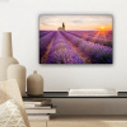 Lavendel - Zonsondergang - Bloemen - Paars canvas 2cm klein -sfeer6