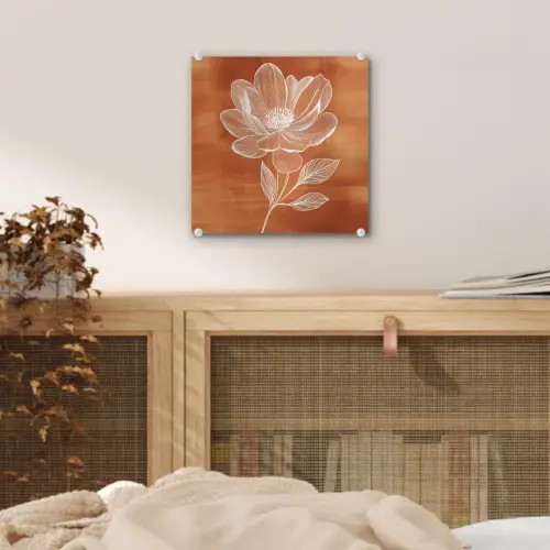 Bloem - Minimalistisch - Wit plexiglas 5mm klein -sfeer4
