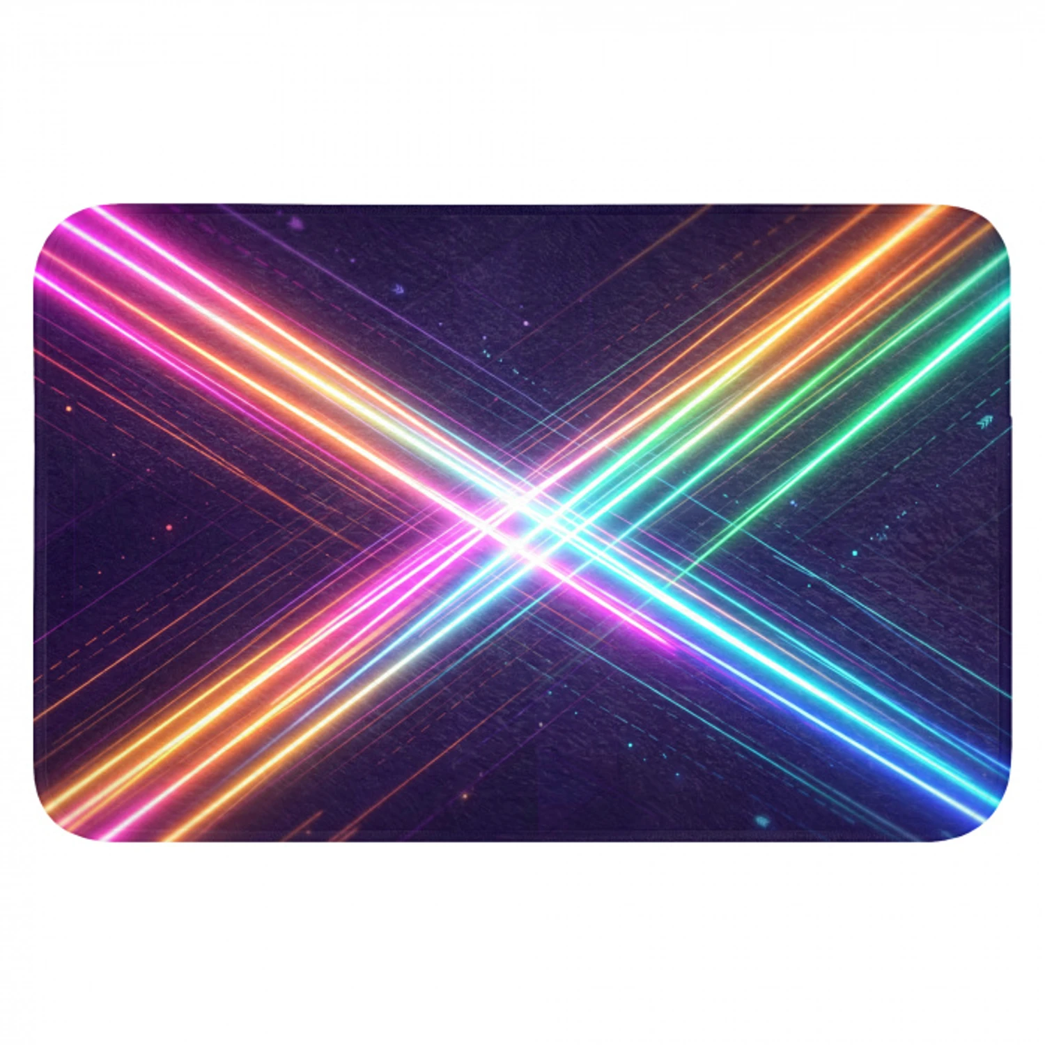 Kruisen - Lasterstralen - Neon Badmat klein -3d