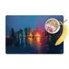 Skyline - Penseelstreken - Donkerblauw - Lichtgevend Placemat vinyl groot -zzzproduct_Kitchenyeah-website