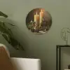 Kaarslicht - Kerst - Veelkleurig Akoestische PET Vilt - Rond klein -sfeer2