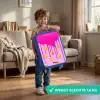 Verf - Smiley - Roze Kinderkoffer - Blauw klein -sfeer2_NL