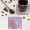 Kever - Metallic - Lichteffect - Roze onderzetter kurk middel -sfeer2
