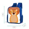 Dierenportret - Leeuw - kinderen Kinderrugzak - Blauw middel -productfoto_formaten