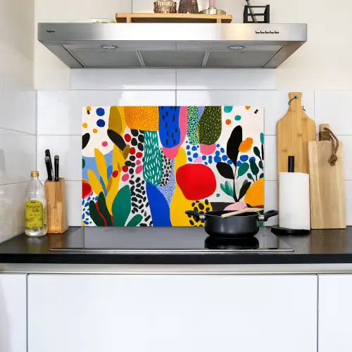 Stippen - Vormen - Modern - Kleuren Inductie beschemer met haakjes klein -sfeer2