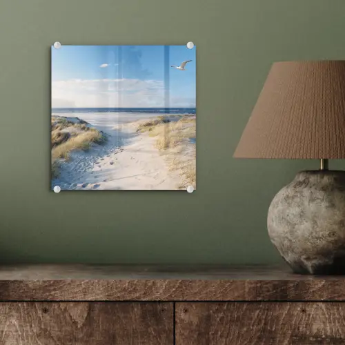 Duin - Meeuw - Strand - Zee - Zon plexiglas 5mm klein -sfeer3