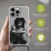 Vrouw - Pasta - Zwart - Wit Hoesje iPhone 16 Pro Max met koord klein -sfeer2_NL