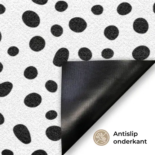Bliksem - Roze - Stippen Deurmat klein -antislip_NL