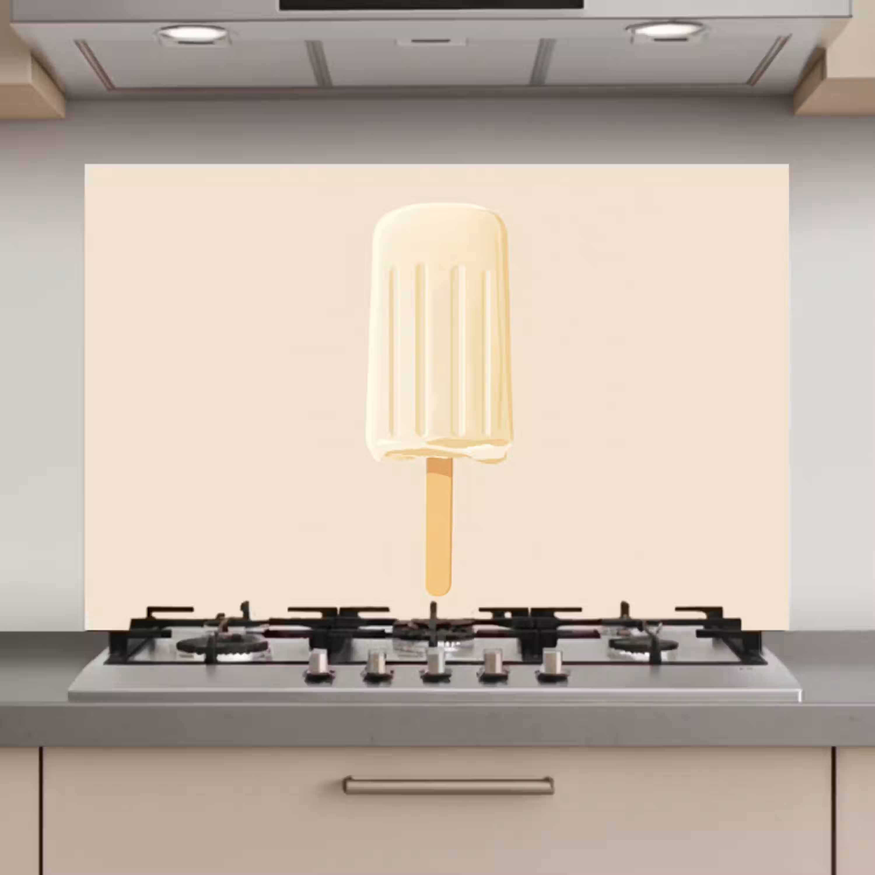 Minimalistisch - Waterijsje - Stokje - Beige keuken achterwand spatscherm klein -3d_website