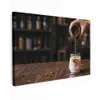 Espresso - Melk - Café Tuinposter op houten frame 2 cm dik klein -3d